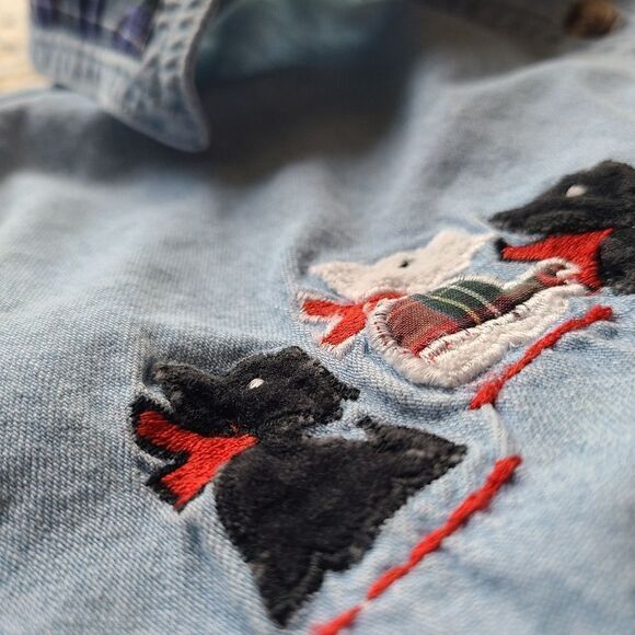 Vintage dog embroidered button up shirt - Picture 10 of 13